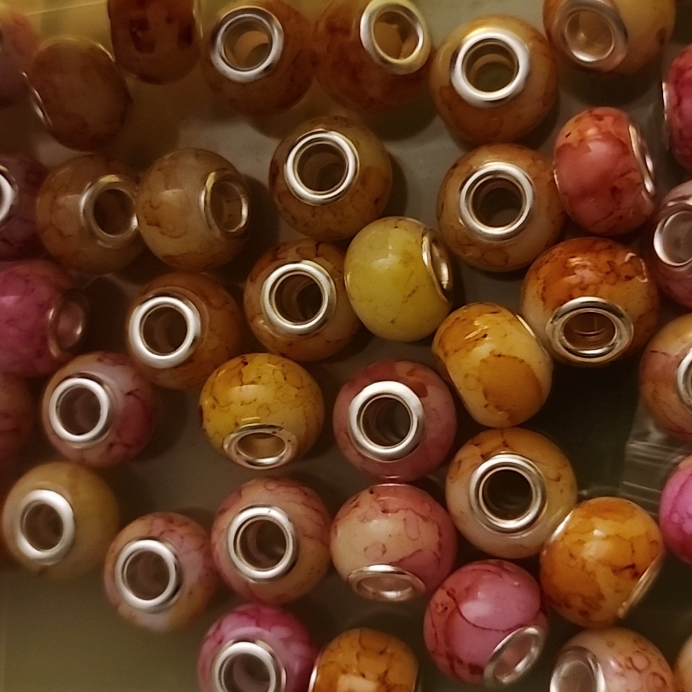 WATERCOLOR  Murano  Glass European Beads for Charm - Picture 5 of 5